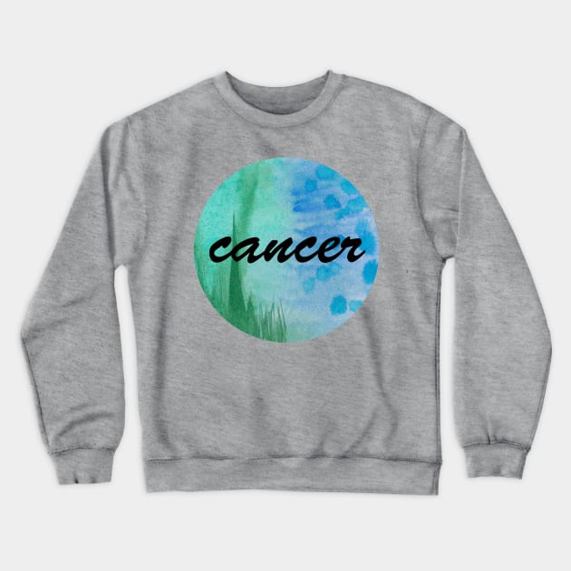 Cancer zodiac sign Crewneck Sweatshirt by deadblackpony